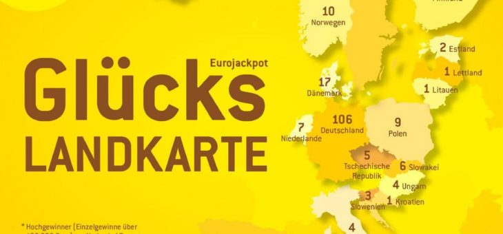 Gewinnerbilanz Eurojackpot – Starkes Halbjahr: Zwei Mal 90 Millionen nach Deutschland