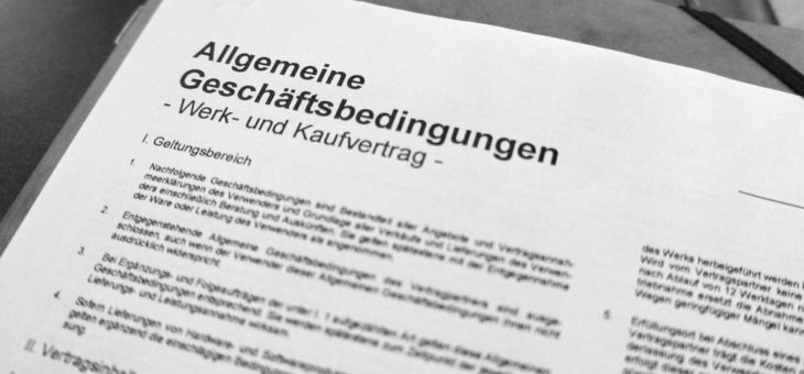 AGB – Allgemeine Geschäftsbedingungen schaffen mehr Sicherheit und Transparenz