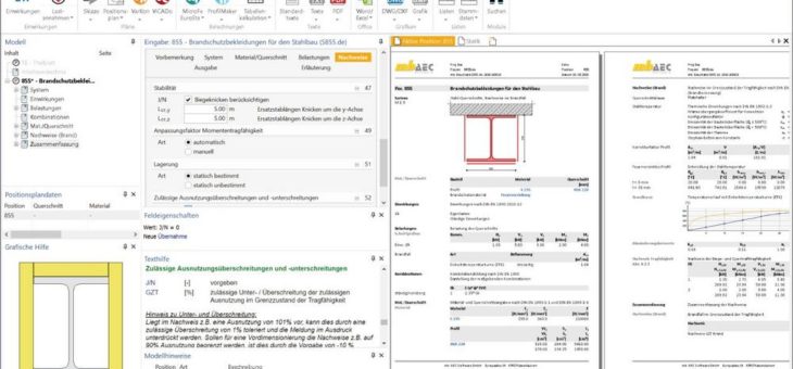 Modul S855.de – Die erste Statik-Software, die Brandschutz durch Feuerverzinken kann