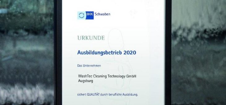 WashTec ist IHK-Ausbildungsbetrieb 2020