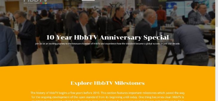 Website zu 10 Jahren HbbTV