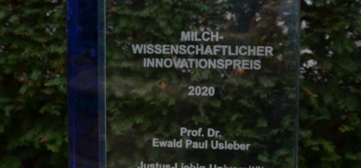 Verleihung Milch-Wissenschaftlicher Innovationspreis 2020 an Herrn Prof. Usleber