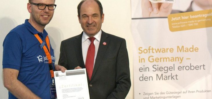 justSelling: Gütesiegel für Software-Lösung