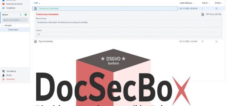 Sichere Verwaltung sensibler Dateien mit der DocSecBox