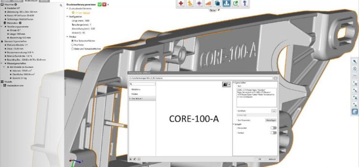 Innovative 3D-Druckfunktion: Bauteile automatisch beschriften