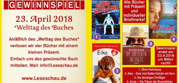 Gewinnspiel zum „Welttag des Buches“ am 23. April 2018