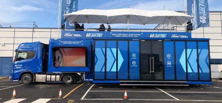 Schuler liefert einen neuen Promotion und Event Truck für die FORD UK Kampagne „Go Electric“