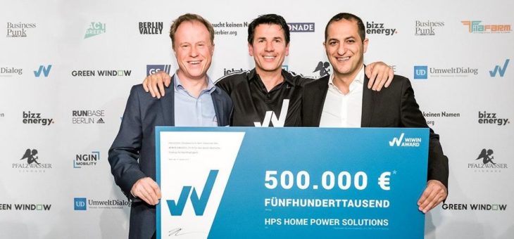 500.000 € für das nachhaltigste Startup Deutschlands: Home Power Solutions gewinnt den WIWIN AWARD