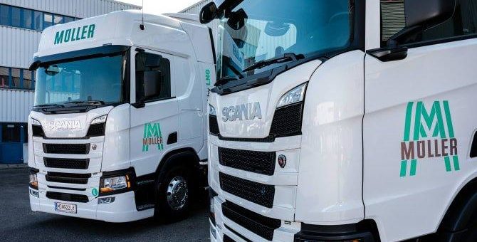 Müller Transporte setzt erstmals auf Scania LNG-Lkw