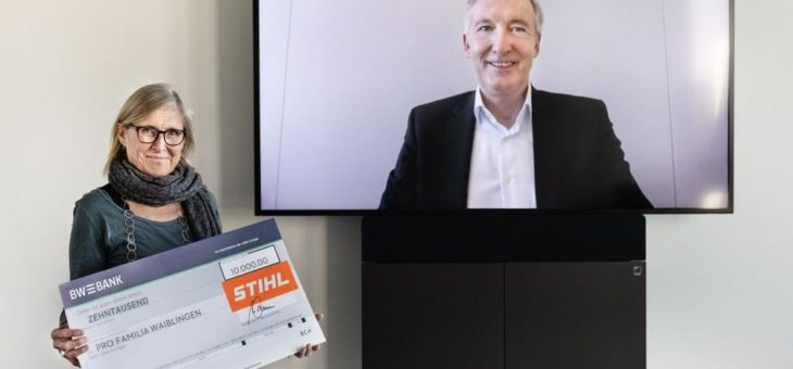 STIHL unterstützt Pro Familia mit 10.000 Euro beim Schutz von Frauen vor Gewalt