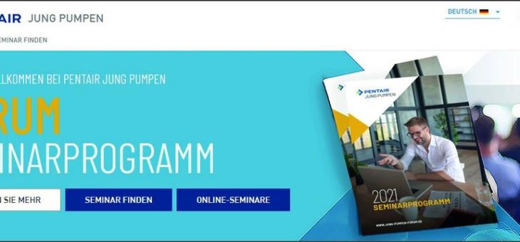 Das Seminarprogramm 2021 von Pentair Jung Pumpen