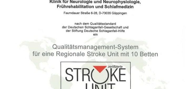 Regionale Stroke Unit: Erneute Bestätigung der hohen Qualität in der Schlaganfallversorgung im Klinikum Christophsbad