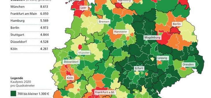 Immobilienpreise steigen im Corona-Jahr weiter