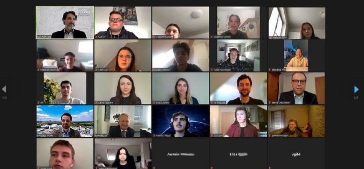 Geschäftsführer der MC-Bauchemie im  digitalen Dialog mit Schülern