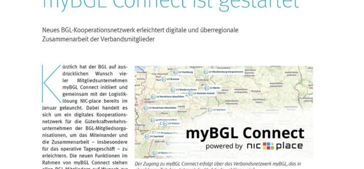 myBGL Connect ist gestartet