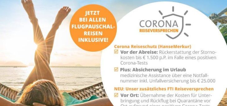 FTI GROUP baut Corona-Reiseschutz zum Komplettpaket aus