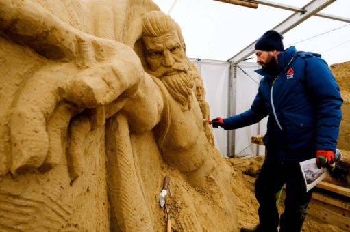 Sandskulpturen an der Ostsee