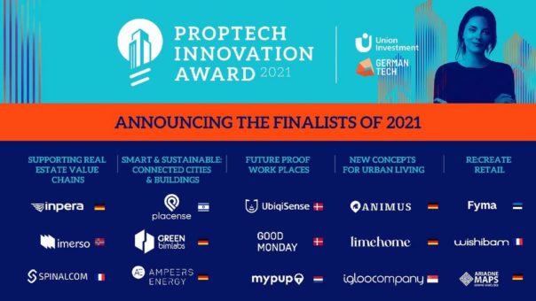 PropTech Innovation Award: Die 15 Finalisten stehen fest