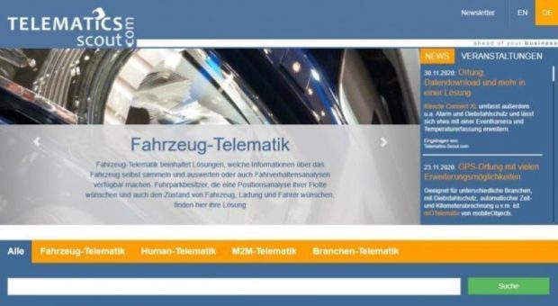 Telematics-Scout.com ermöglicht Telematik-Anbietern den Zugang auf den internationalen Markt