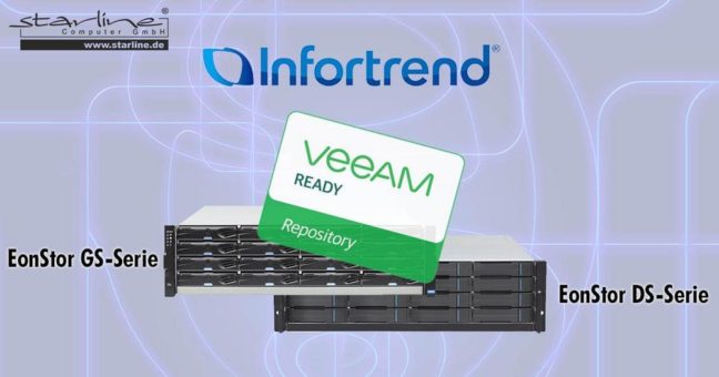 Infortrend nimmt wichtige Backup-Hürde und darf von nun an das „Veeam Ready Repository“-Logo tragen