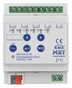 Ein KNX-Aktor für alle Fälle: Der neue MDT Universalaktor 6-fach (AKU-0616.03)