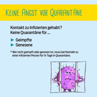 Region startet Mini-Kampagne „Keine Angst vor Quarantäne“