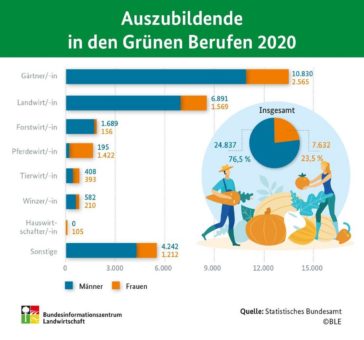 BZL Auf einen Blick: Auszubildende in den Grünen Berufen 2020