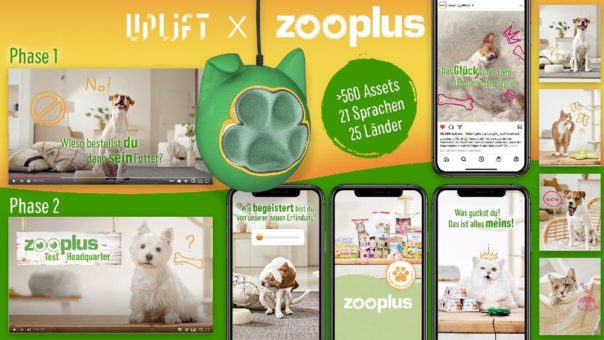 Alle Pfoten hoch – Upljft mit internationaler Highlight-Kampagne für zooplus