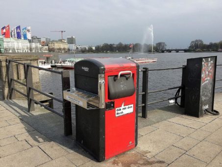 Hamburgs Papierkörbe feiern Jubiläum