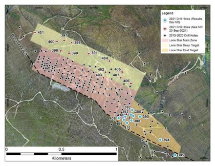 Klondike Gold bohrt 1,08 g/t Au auf 49,65 Metern in der Lone Star Zone und erweitert die Mineralisierung um 250 Meter nach Osten