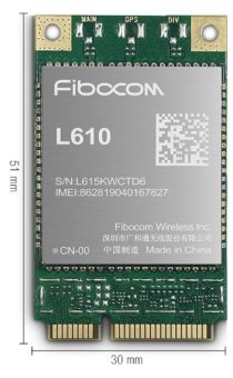 LTE-CAT1bis Modul L610 von Fibocom für Einzelantennenbetrieb