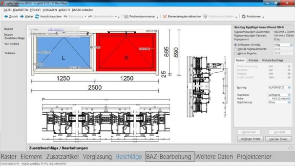 Kettenantriebe von Aumüller Aumatic in LogiKal integriert