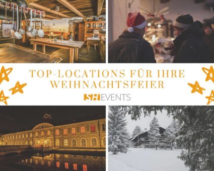 Klassische Weihnachtsfeier in einer unserer Top-Eventlocations: Schloss, Berg- und Bauernhaus und Hütte in den Bergen