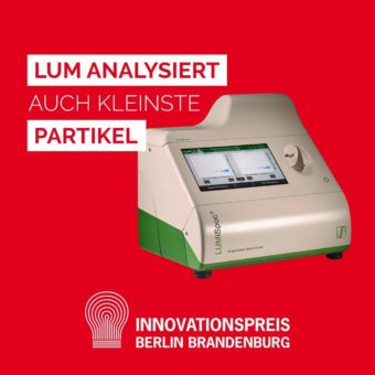 Innovation „LUMiSpoc® – Forward and Sideward Particle Scattering Analyser“ für den Innovationspreis Berlin Brandenburg 2021 nominiert