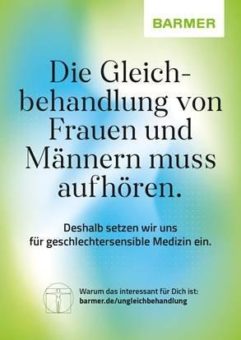 Gendermedizin:  BARMER-Kampagne sensibilisiert für Unterschiede