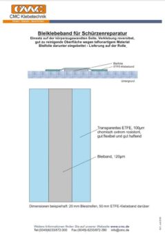 Strahlenschutzschürzen – Reparatur von kleineren Schäden mittels Reparaturklebeband