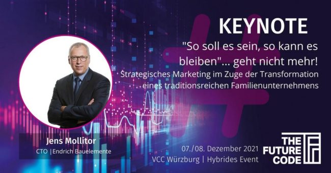 Jens Mollitor, CTO bei Endrich als Speaker bei „THE FUTURE CODE“