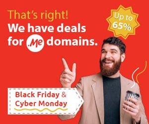 Black-Friday & Cyber Monday: Me-Domains kosten weniger, bieten dafür mehr!