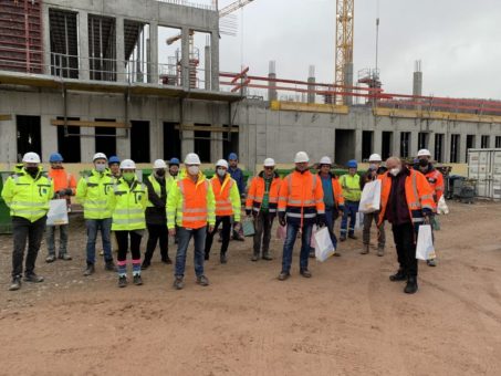 Bescherung auf der Baustelle neues Klinikum