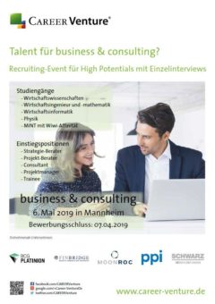 Sie haben Talent im business & consulting?