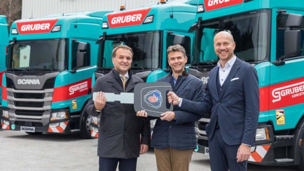 Scania Biodiesel-Lkw für den Transportspezialisten Gruber Logistics