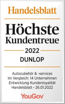 Dunlop wird für die höchste Kundentreue ausgezeichnet