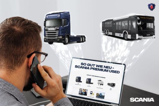 „Scania Premium Used“ in neuem Look und jetzt mit gebrauchten Reise- und Stadtbussen