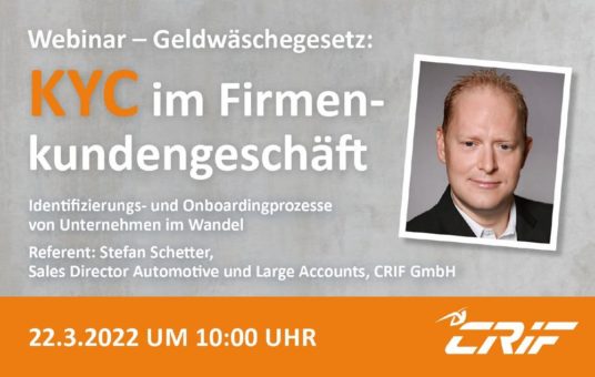 Webinar: Geldwäschegesetz: KYC im Firmenkundengeschäft (Webinar | Online)