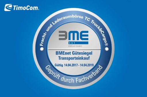 BMEnet zeichnet TimoCom für „Transporteinkauf“ aus