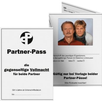 Der Partnerpass- Die Vollmacht für den Ernstfall in Geldbörsengröße