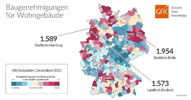 Bild des Monats: GfK Basiszahlen, Baugenehmigungen für Wohngebäude, Deutschland