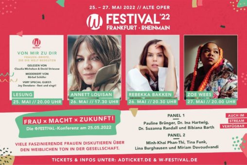 Das W-Festival 2022 – vom 25. – 27. Mai in Frankfurt am Main