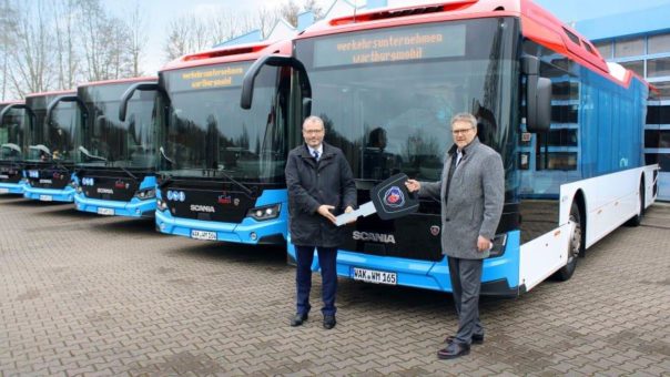 Sechs neue Scania Citywide LE für das Verkehrsunternehmen Wartburgmobil