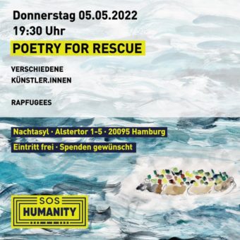 SOS Humanity Hamburg organisiert „POETRY FOR RESCUE“ im Nachtasyl